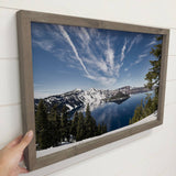 Crater Lake - Wood Framed Nature Photography - Cabin Decor