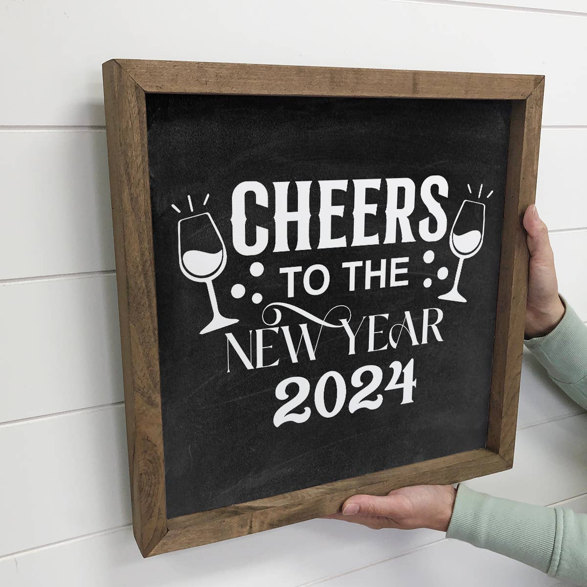 Cheers to the New Year - New Years Word Canvas Art - Framed