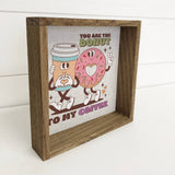 Retro Valentines Donut to my Coffee - Valentines Day Canvas