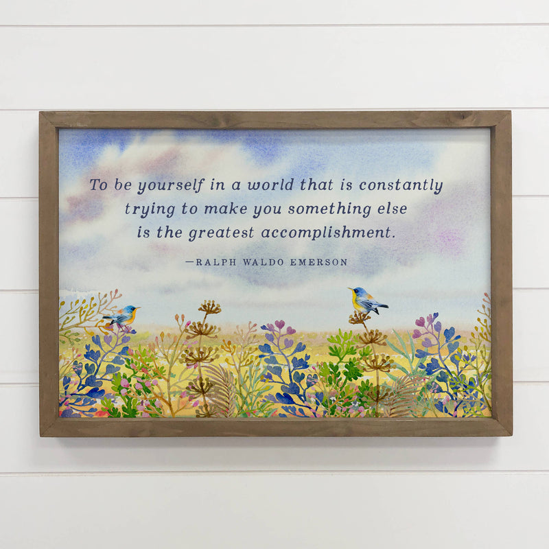 Be Yourself Quote Flowers - Ralph Waldo Emerson - Inspired
