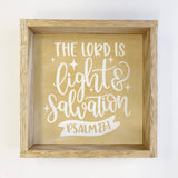 The Lord is Our Light Wall Art - Scripture Word Art - Framed