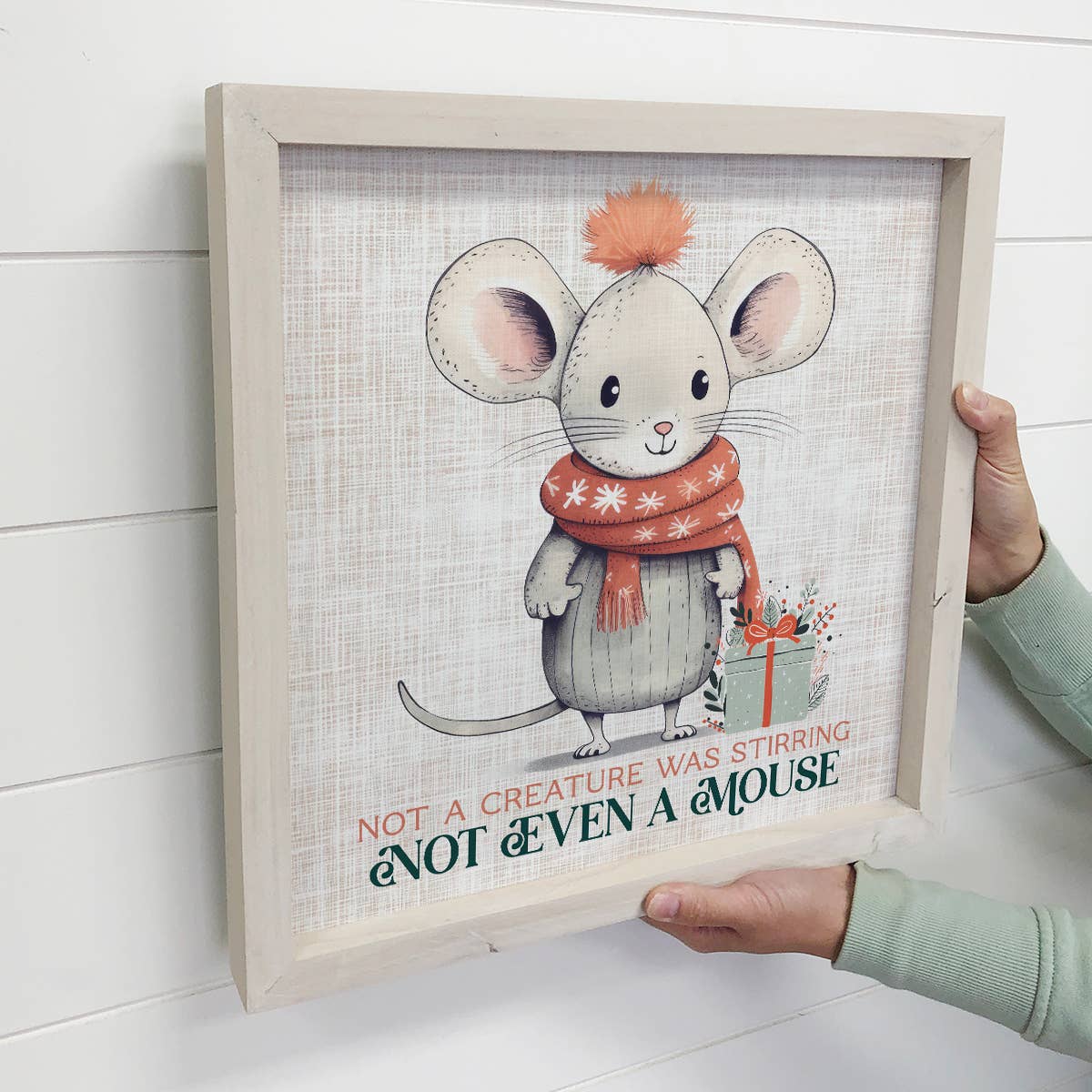 Not a Creature Was Stirring Not Even A Mouse - Christmas Art