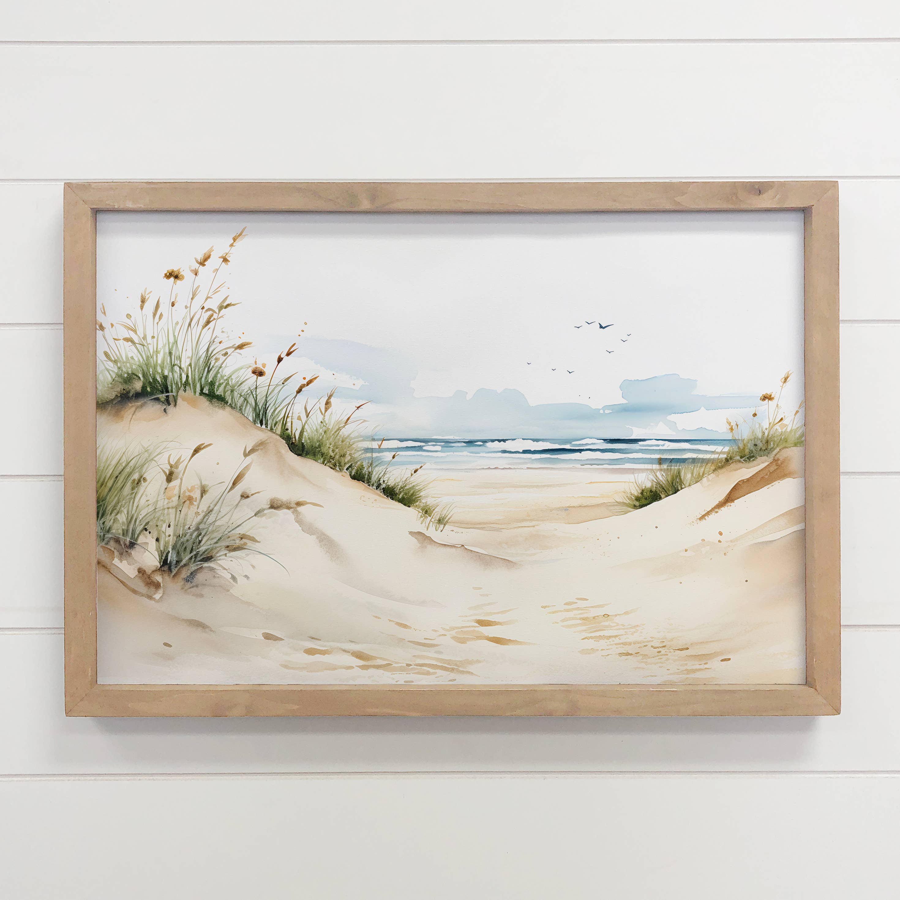 Beach Knoll - Beach Nature Canvas Art - Wood Framed Decor