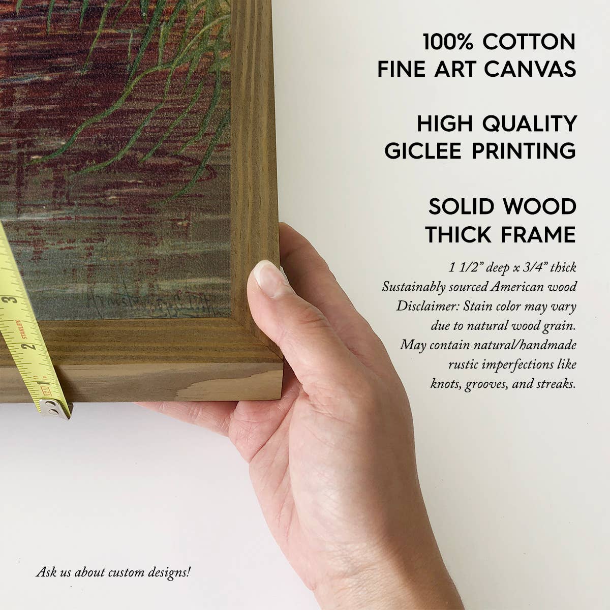 Caught Brook Trout - Fish Canvas Art - Wood Framed