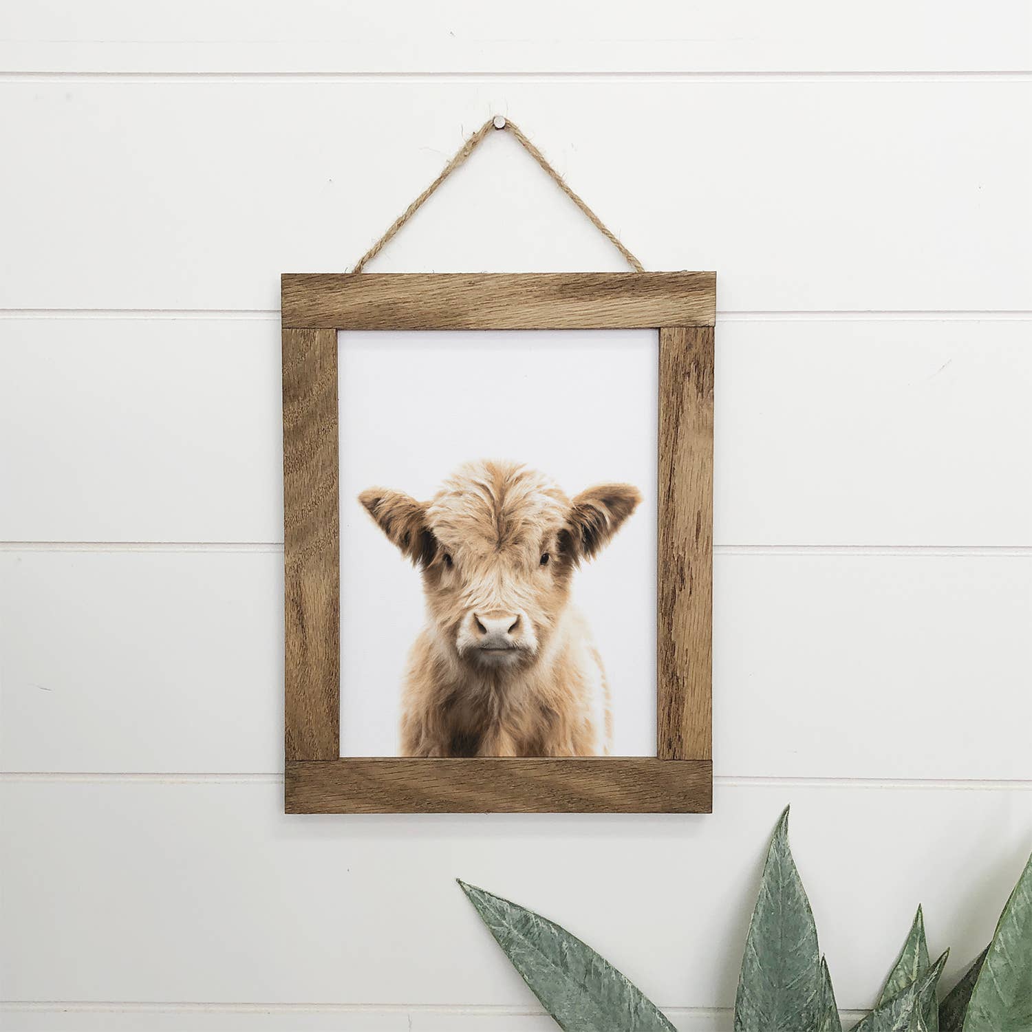 Baby Highland Cow Wood Farmhouse Sign Cute Animal Wall Art
