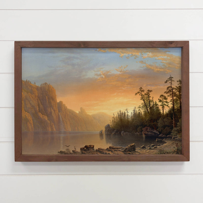 California Sunset - Nature Canvas Wall Art - Wood Framed