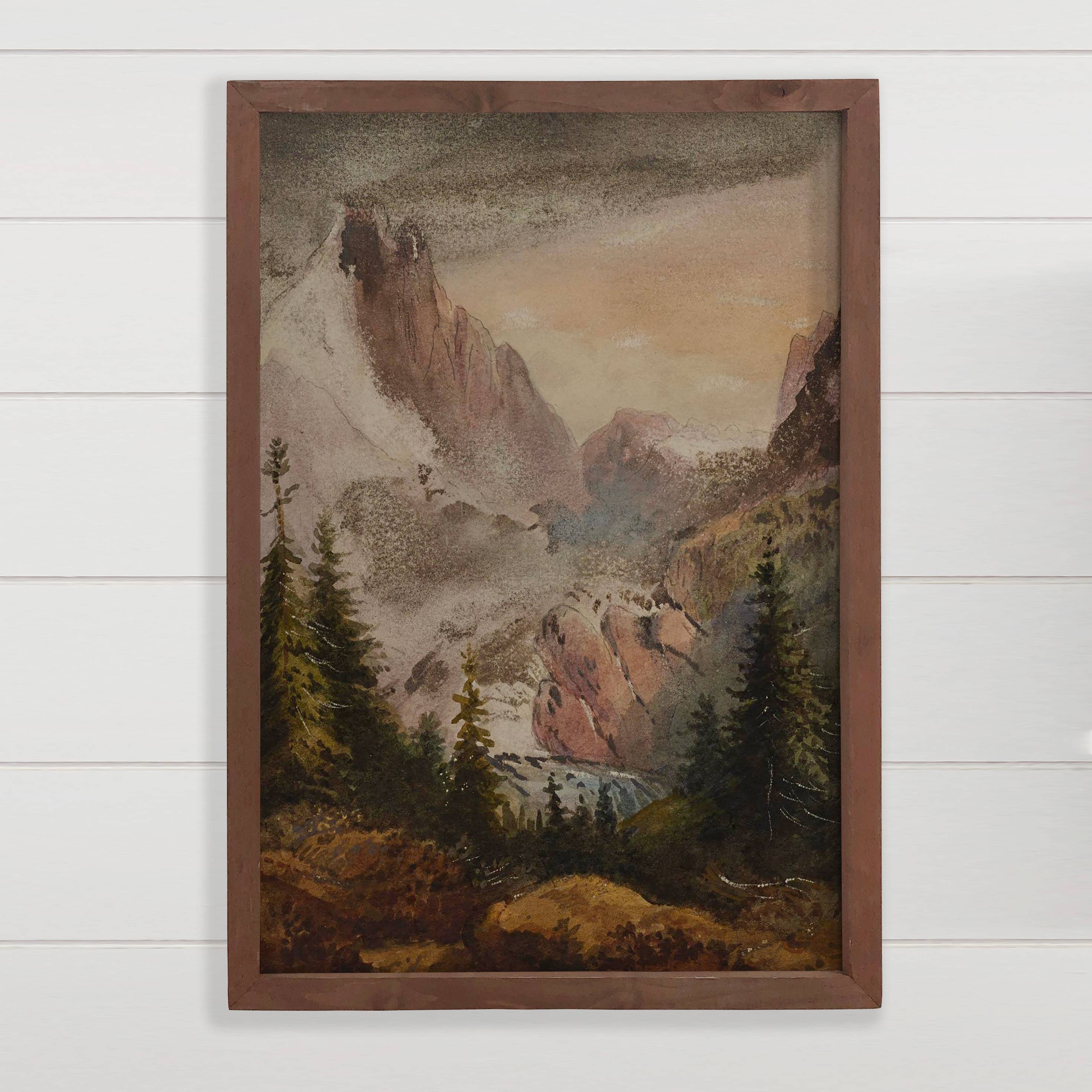 Mountain Wilderness - Mountain Landscape Canvas Art - Framed