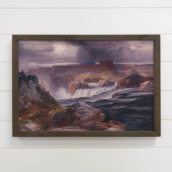 Idaho Snake River Falls - River Canvas Art - Wood Framed Art