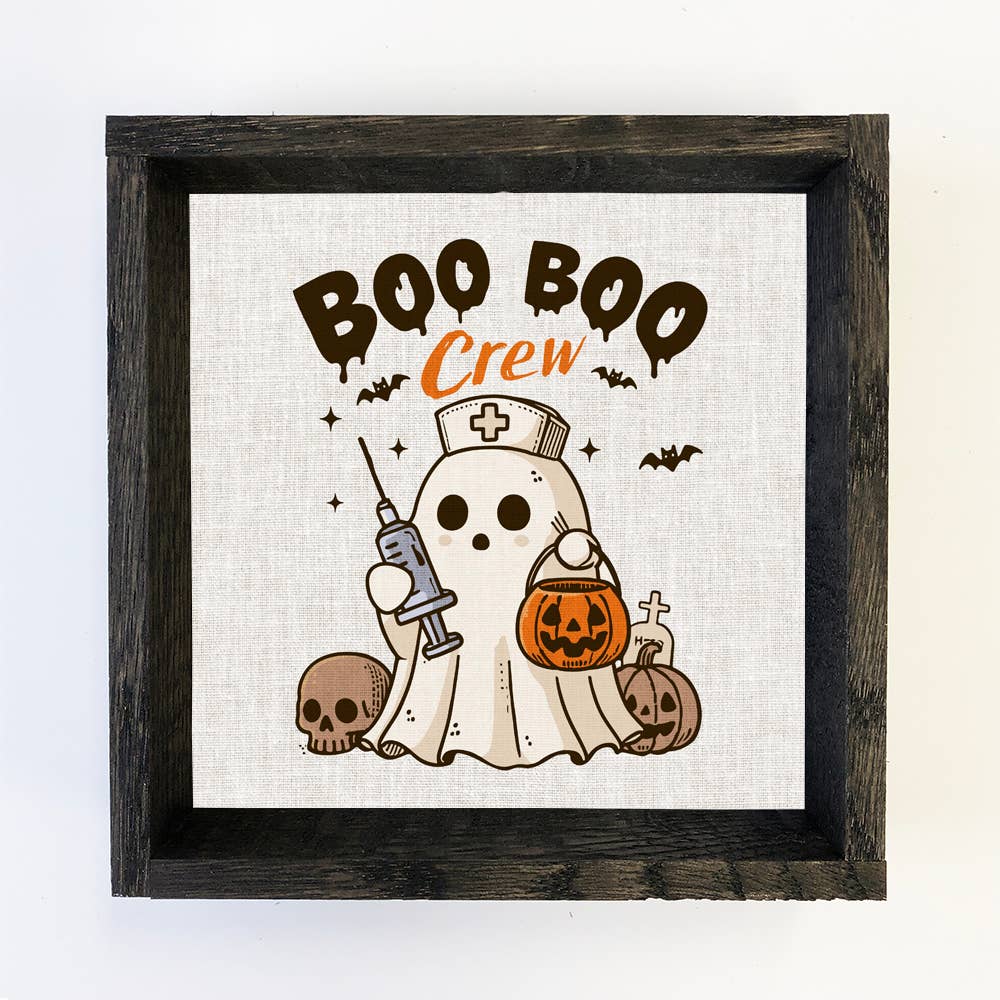 Funny Halloween Boo Boo Crew Nurse Ghost - Halloween Decor