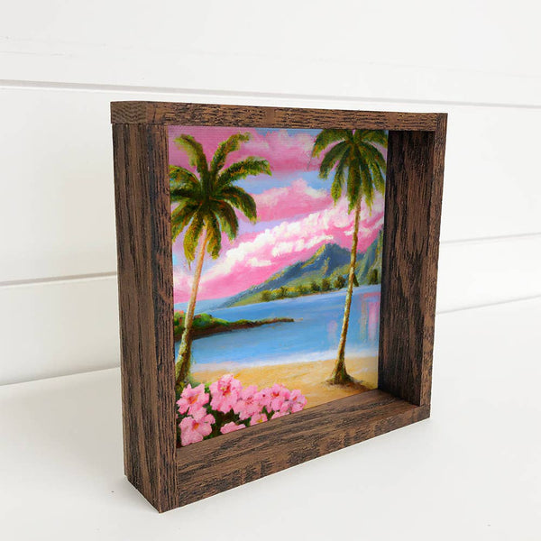 Hawaii Maui Beach Painting Small Canvas Gift Sign