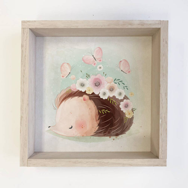 Baby Animal Collection- Sweet Baby Hedgehog- Nursery Print