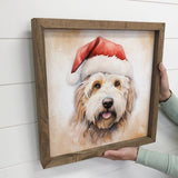 Old English Sheep Dog Santa Hat - Cute Holiday Animal Decor