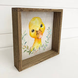 Small Canvas Baby Farm Duck Watercolor Décor