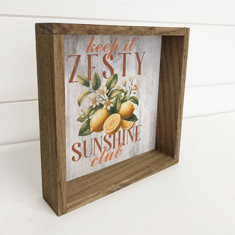 Keep it Zesty Sunshine Club Citrus - Summer Canvas Word Art