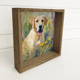 Wildflower Labrador Retriever - Springtime Dog Canvas Art