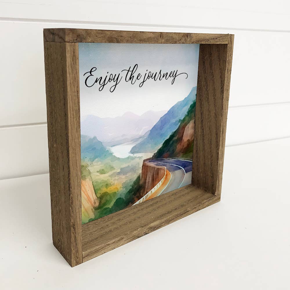 Enjoy the Journey - Framed Nature Wall Art - Cabin Wall Art