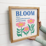 Boho Abstract Bloom Becoming - Inspiring Wall Art - Framed
