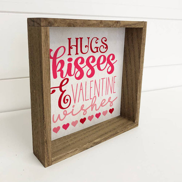 Valentine's Decor - Hugs Kisses and Valentine Wishes