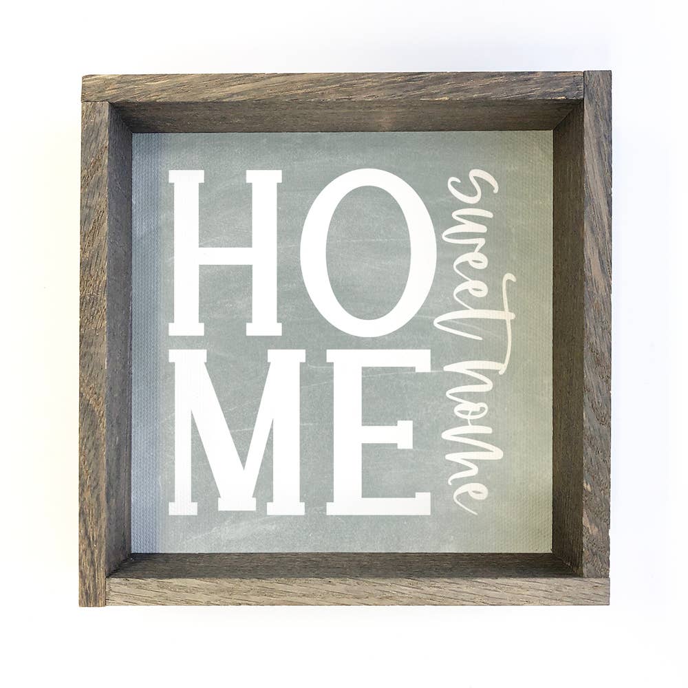 Home Sweet Home Mantel Sign with Natural Frame Gift Idea