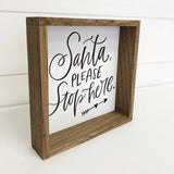 Wood Sign for Santa - Please Stop Here