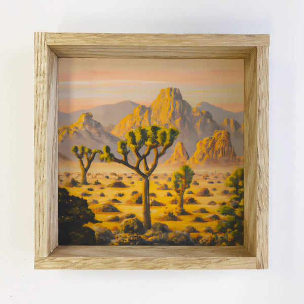 Joshua Tree California Small Box Sign with Frame souvenir