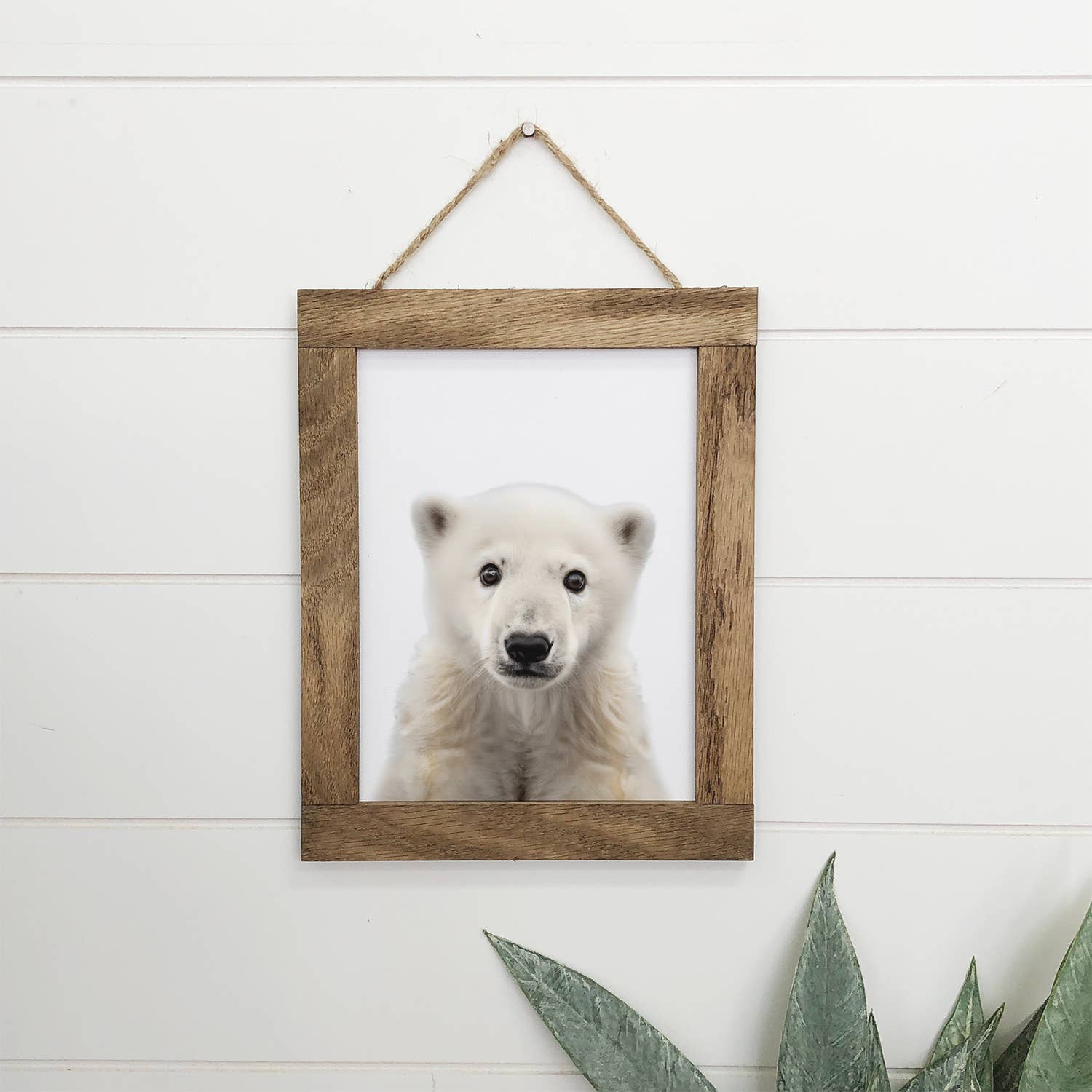 Baby Polar Bear Wood Sign Cute Animal Wall Art