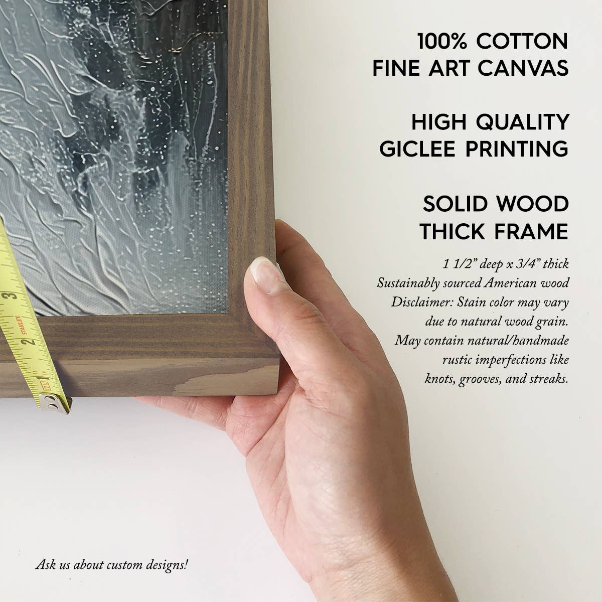 Salmon Run - Fish Canvas Art - Cabin Wood Framed Wall Art