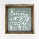 Bunny Kisses Easter Wishes - Cute Easter Canvas Art