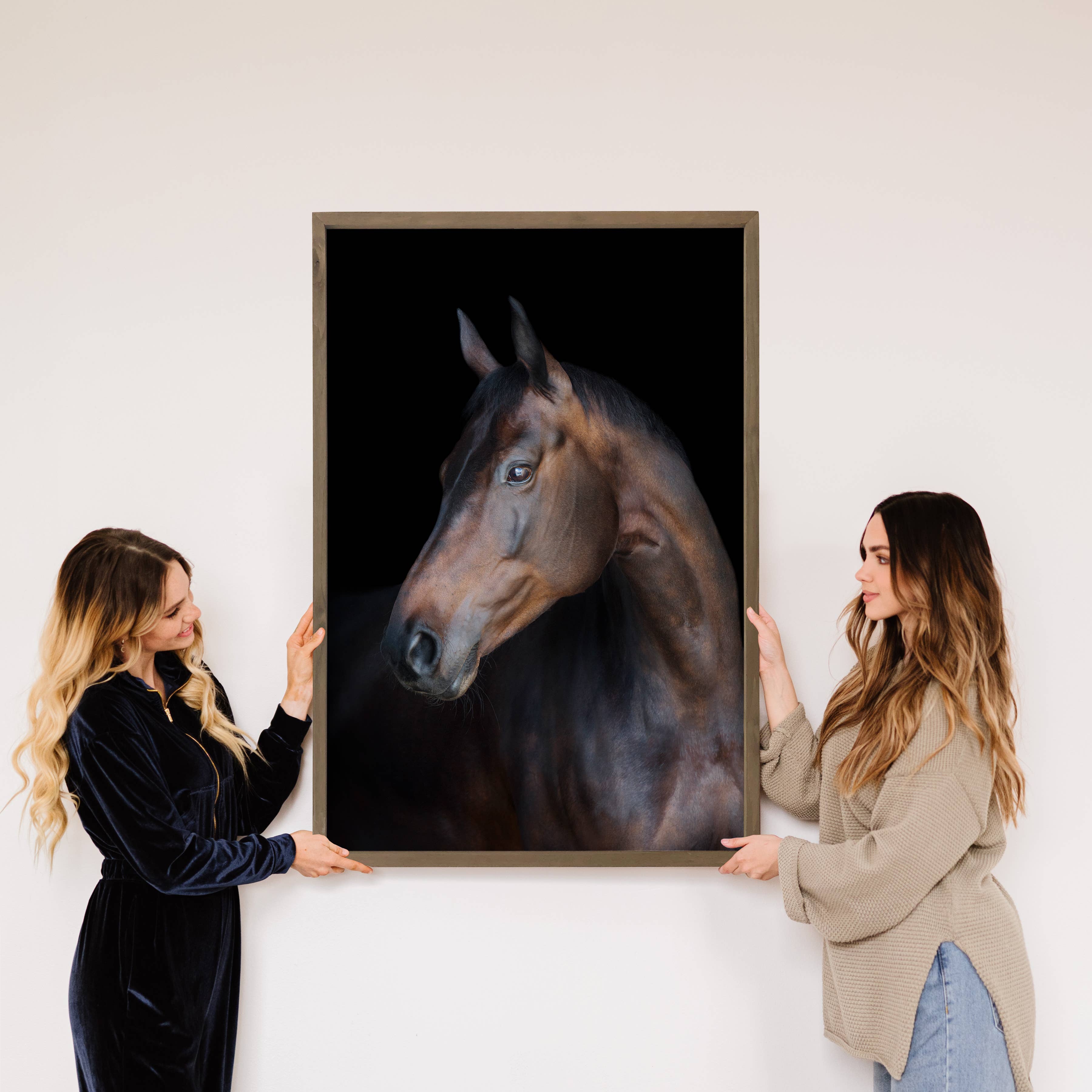 Horse Portrait - Framed Animal Photograph -Ranch House Decor