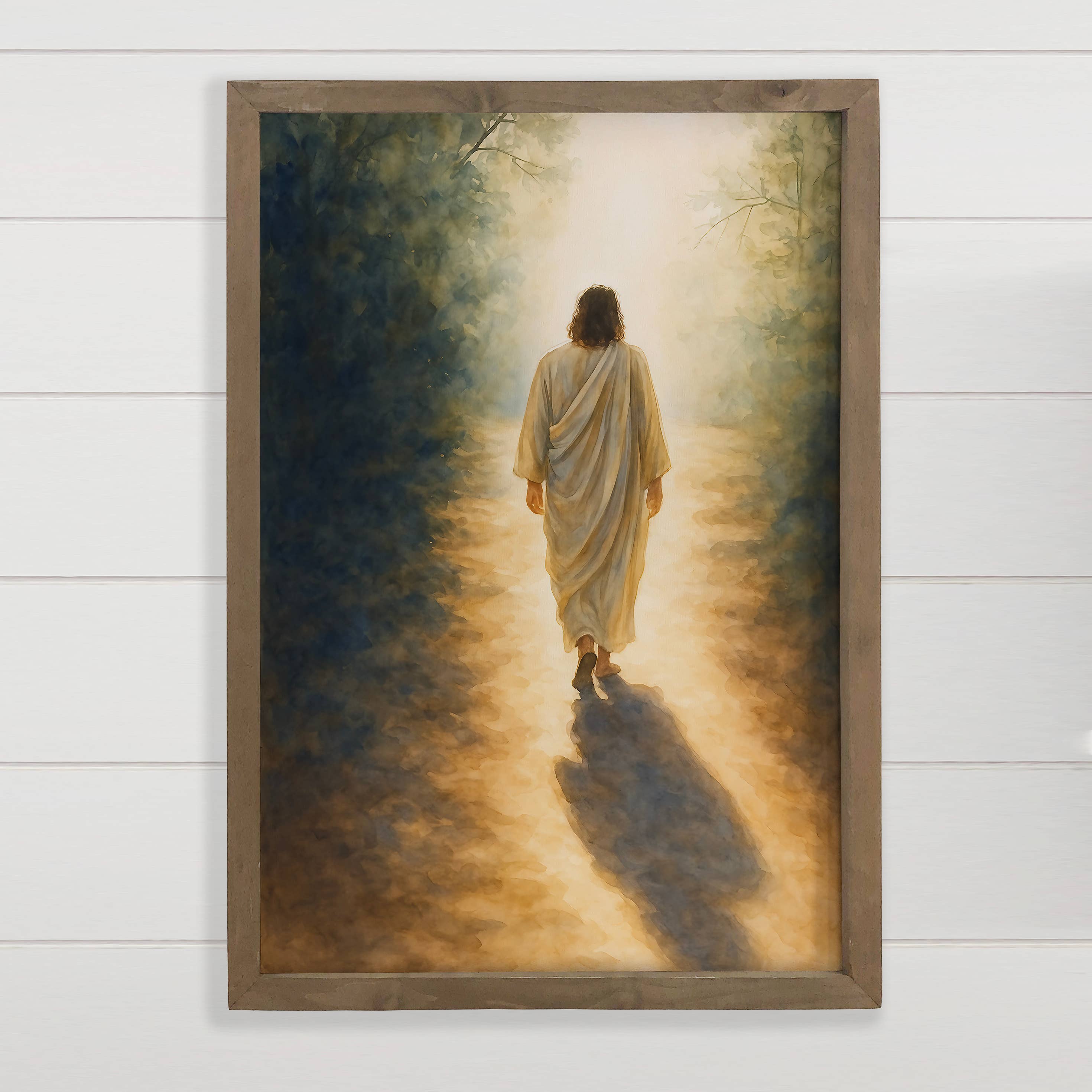 Jesus Christ Path - Jesus Canvas Art - Wood Framed Wall Art