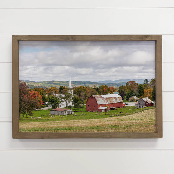 Peacham Vermont Wall Art - Vermont Landscape Canvas Art