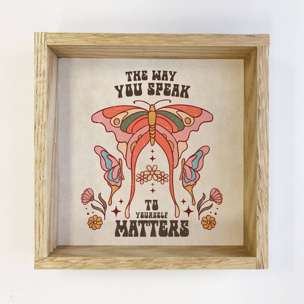 Retro Boho Butterfly The Way You Speak - Butterfly Wall Art