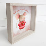 Mouse Will You Be My Valentine - Valentines Day Canvas Art