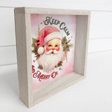 Pink Keep Calm & Merry On - Cute Holiday Canvas Wall Art