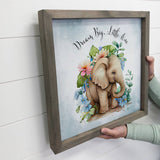 Dream Big Elephant - Cute Baby Animal - Nursery Art & Frame