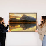 Vermillion Lake Banff Sunrise - Framed Nature Photograph