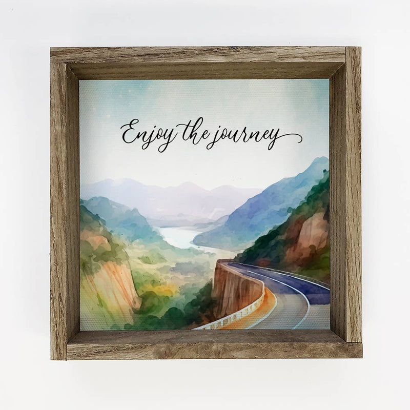 Enjoy the Journey - Framed Nature Wall Art - Cabin Wall Art