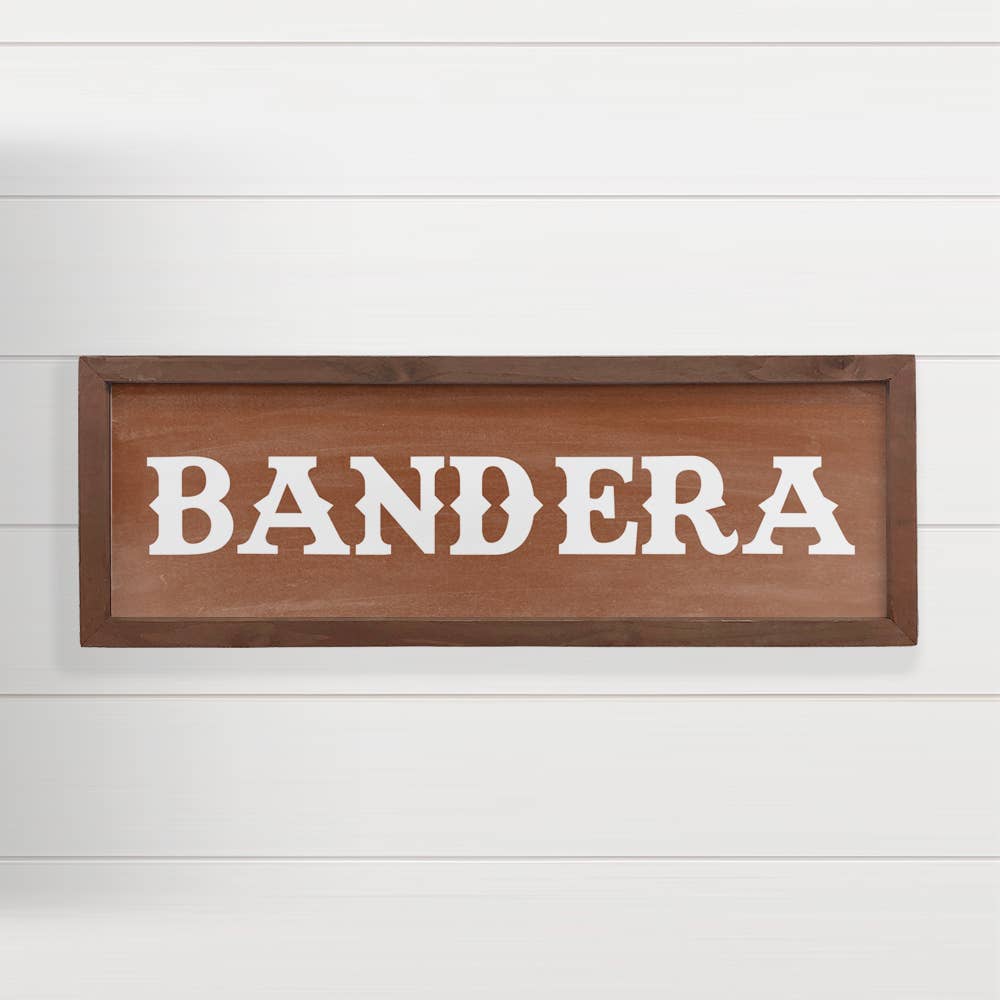 Customizable Western City Sign - Western Block Bandera Sign