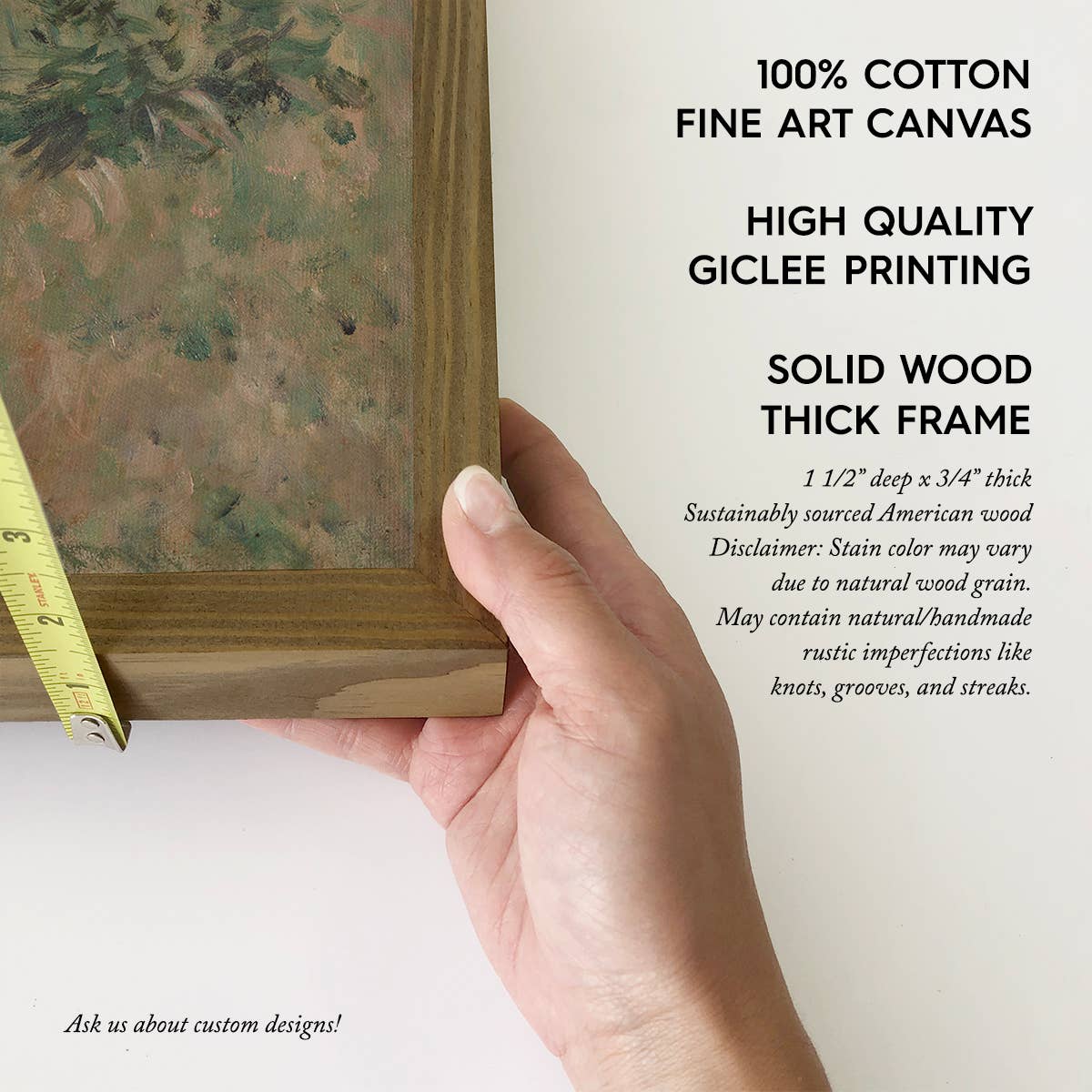 France Forest Road - Nature Canvas Art - Wood Framed Art