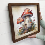 Mushroom House - Cute Mushroom Home - Springtime Art