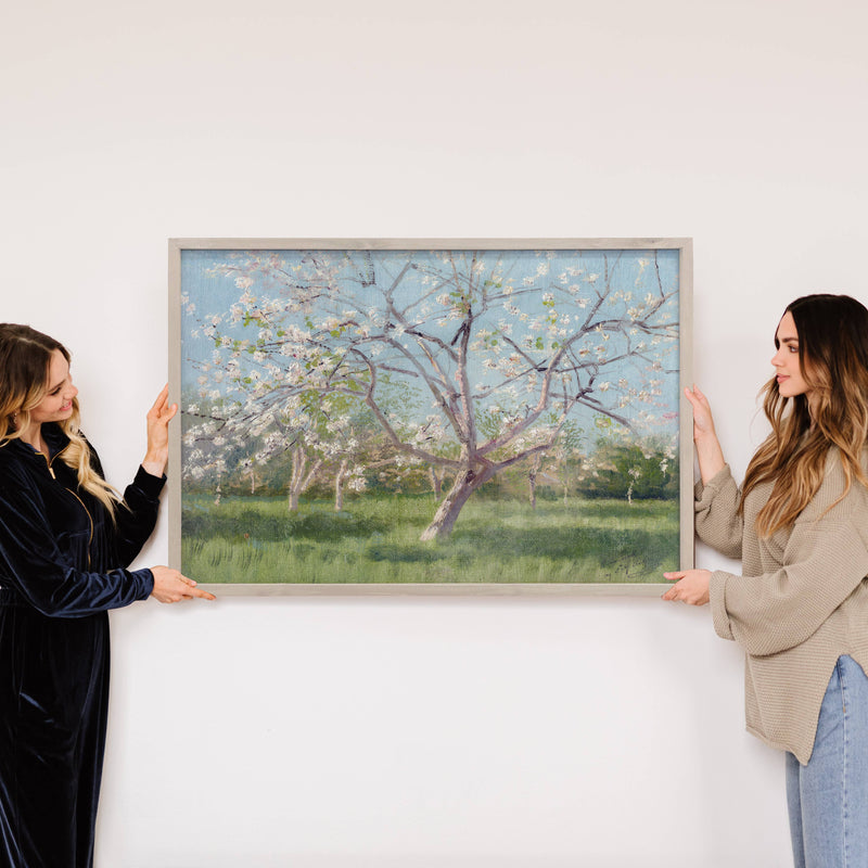 Apple Blossom Tree - Framed Nature Decor -Farmhouse Wall Art