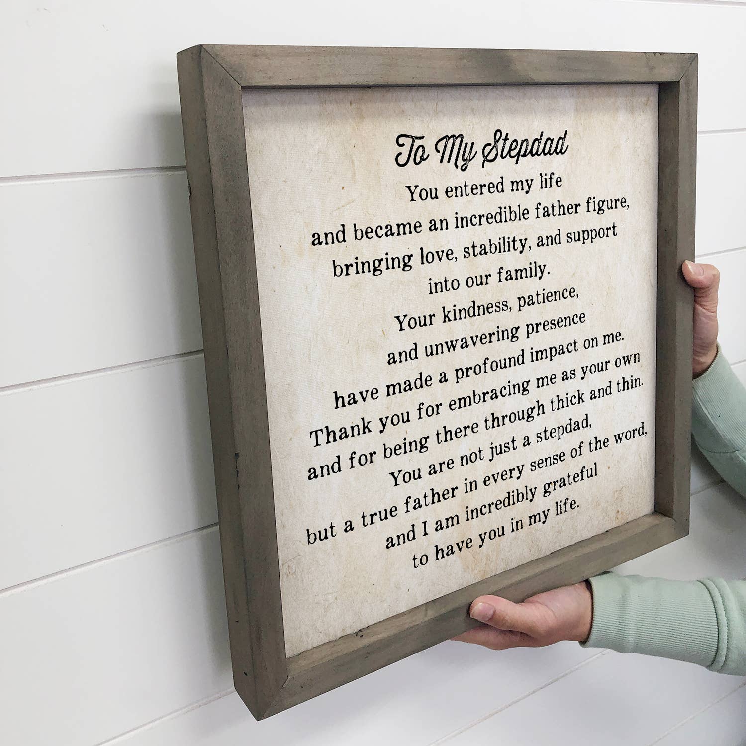 Dear Stepdad - Fathers Day Gift - Letter to Stepdad & Frame