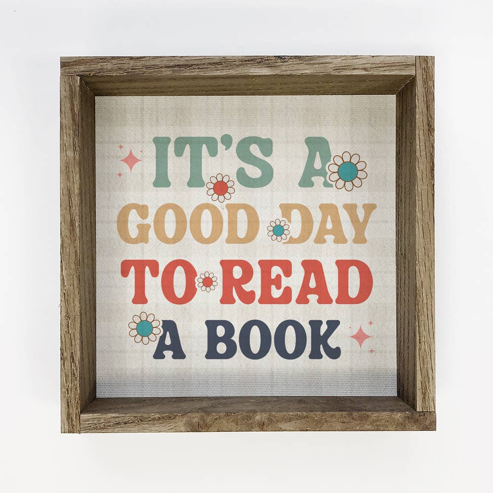 It's a Good Day to Read a Book - Book Word Art - Framed Art