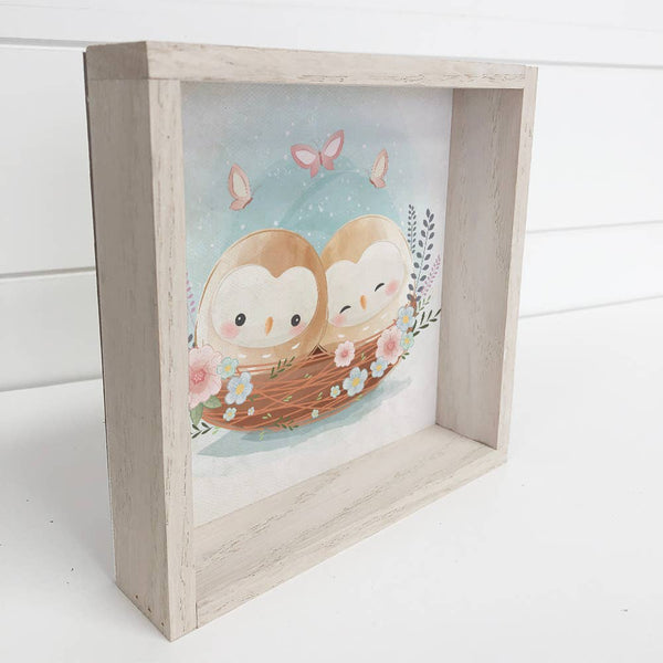 Baby Animal Collection- Sweet Baby Owls- Nursery Print