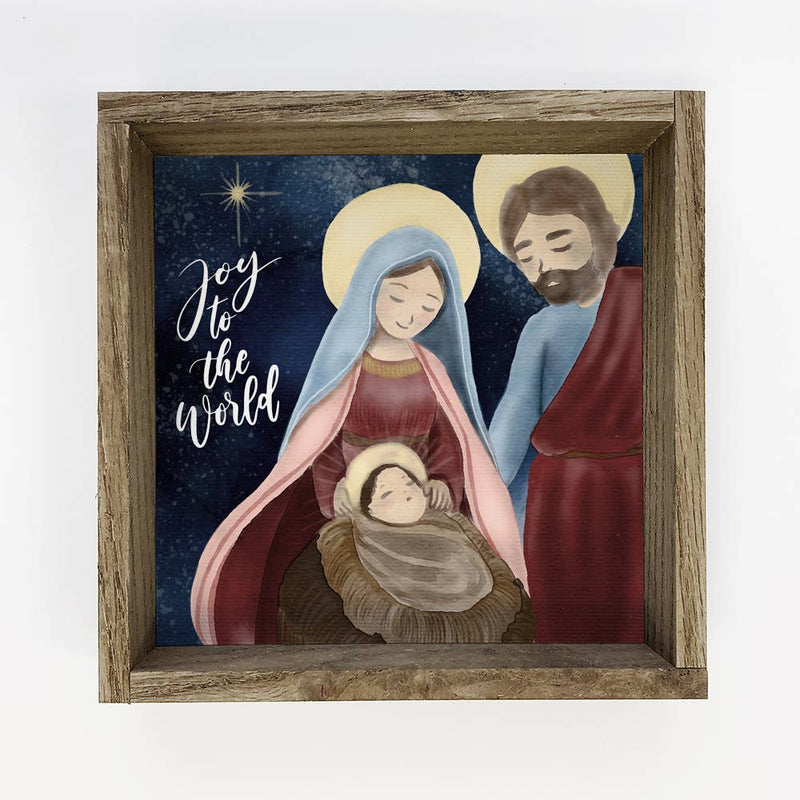 Joy to the World Baby Jesus - Scripture Holiday Canvas Art