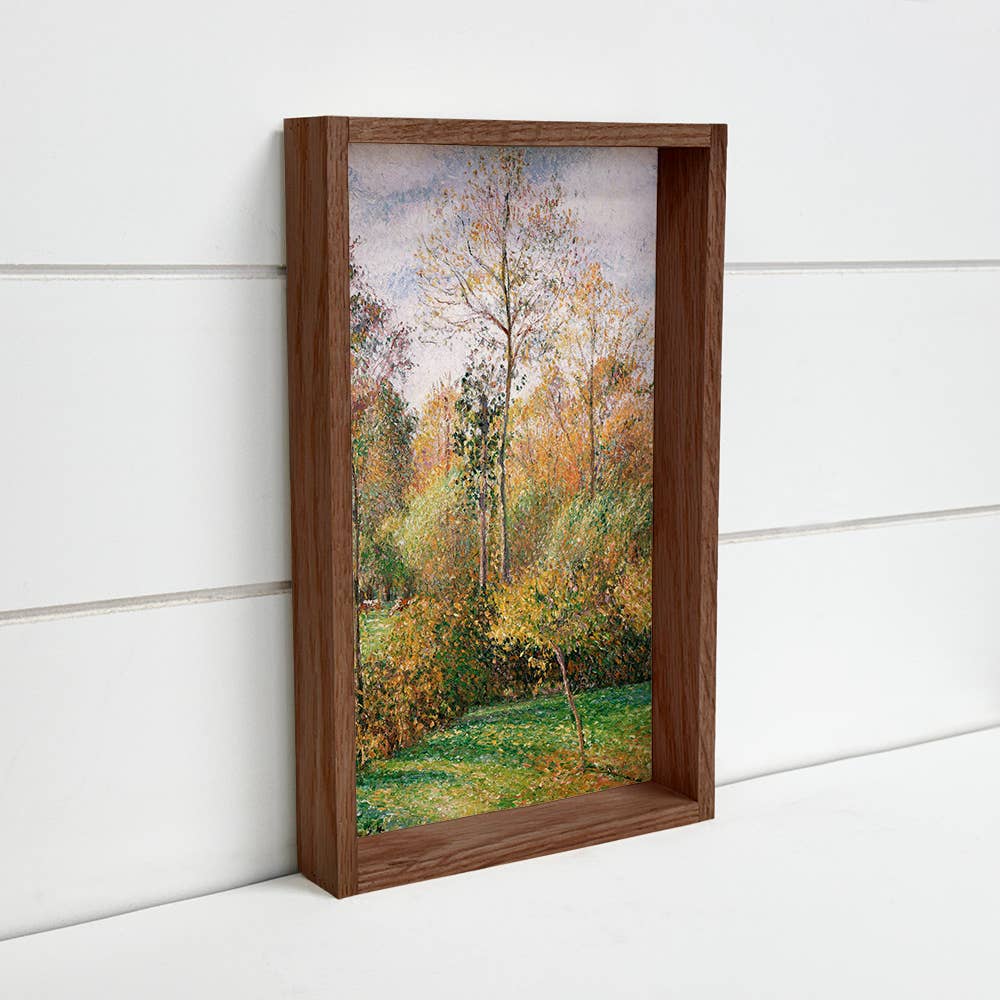 Fall Poplar Trees - Tree Canvas Art - Wood Framed Artwork