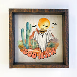 BooHaw - Funny Cowboy Ghost Art - Halloween Wall Art & Frame