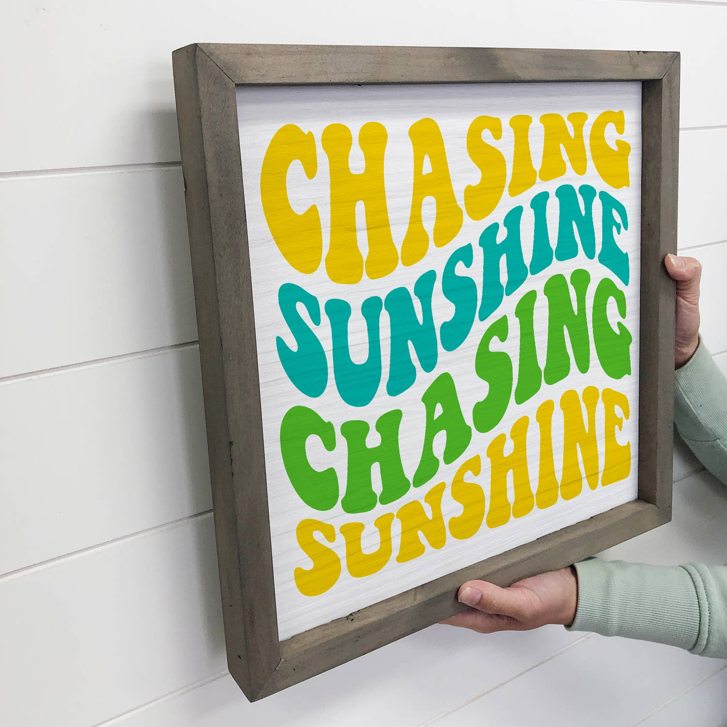 Chasing Sunshine Retro - Summer Canvas Art - Framed Wall Art