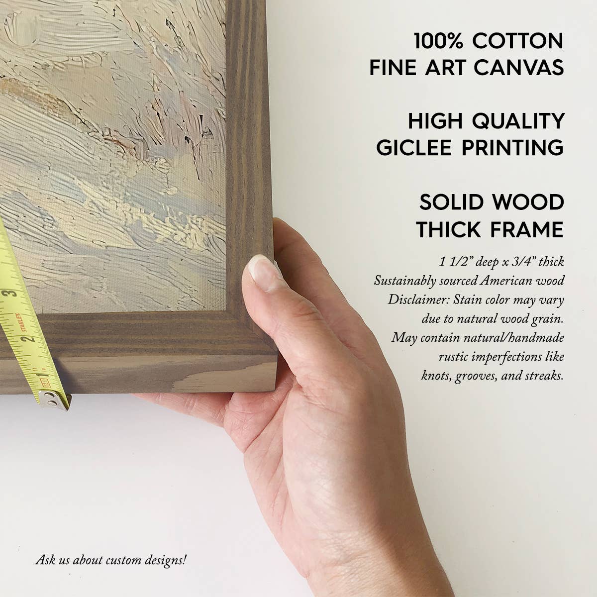 Snowy Mountain Slopes - Mountain Landscape - Wood Framed Art