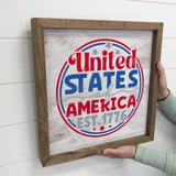 4th of July United States of America - Patriotic Word Art